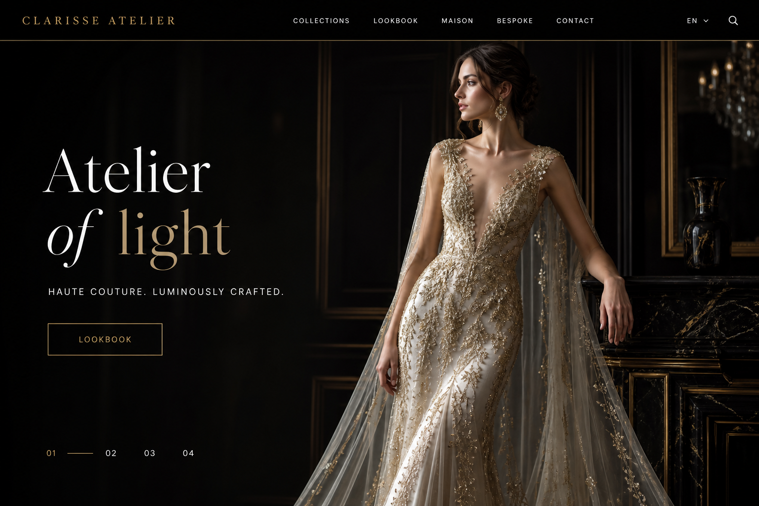Clarisse Atelier web sitesi ekran görüntüsü