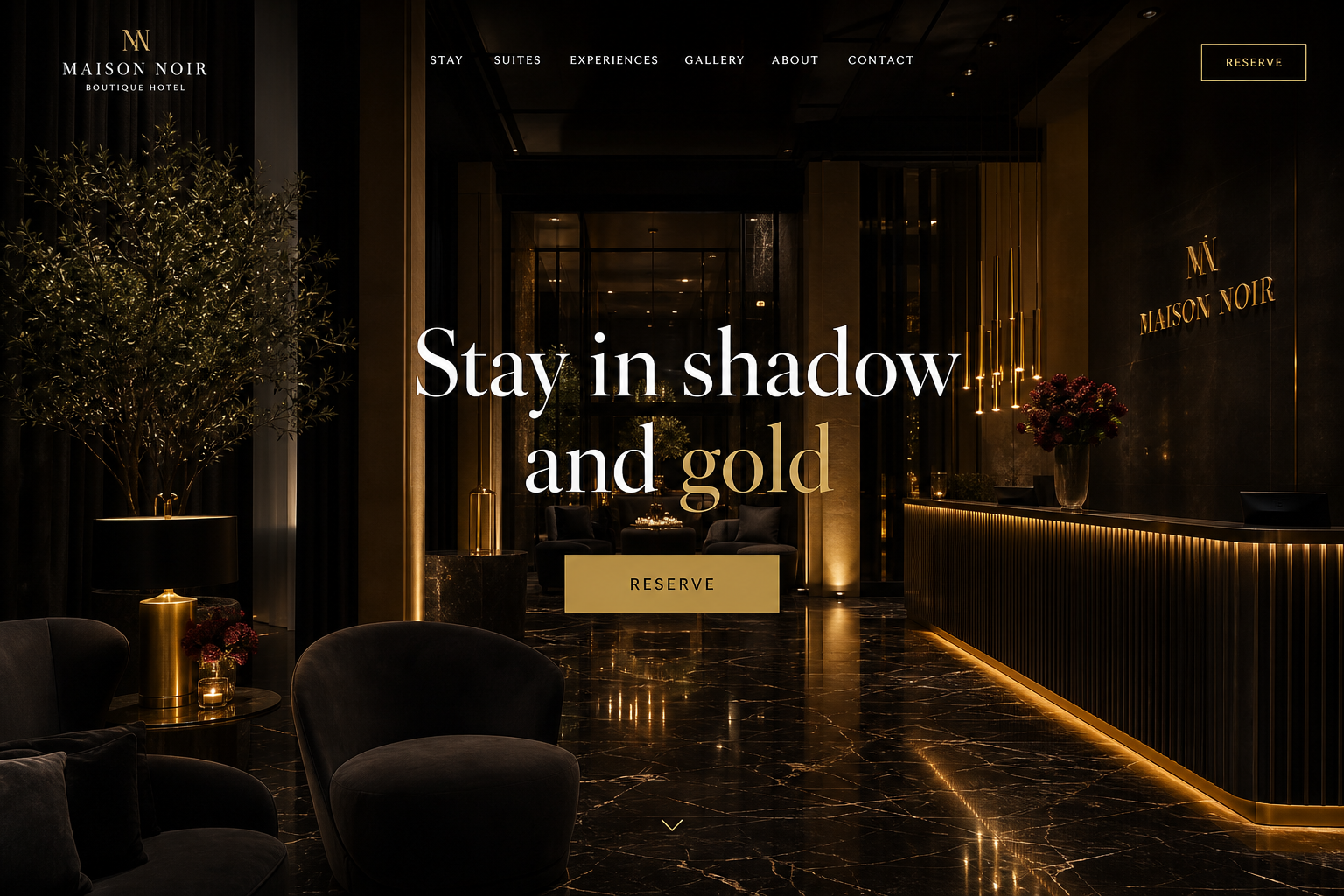 Maison Noir web sitesi ekran görüntüsü
