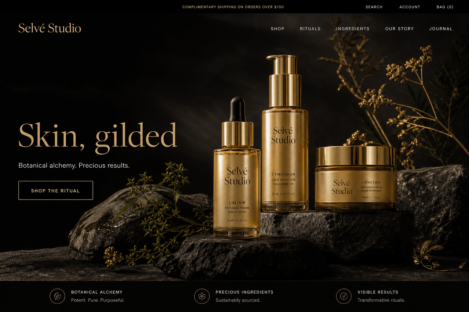 Selvé Studio web sitesi ekran görüntüsü